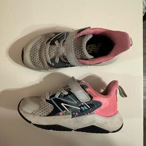 New Balance Kids' Pink and Gray Sneakers